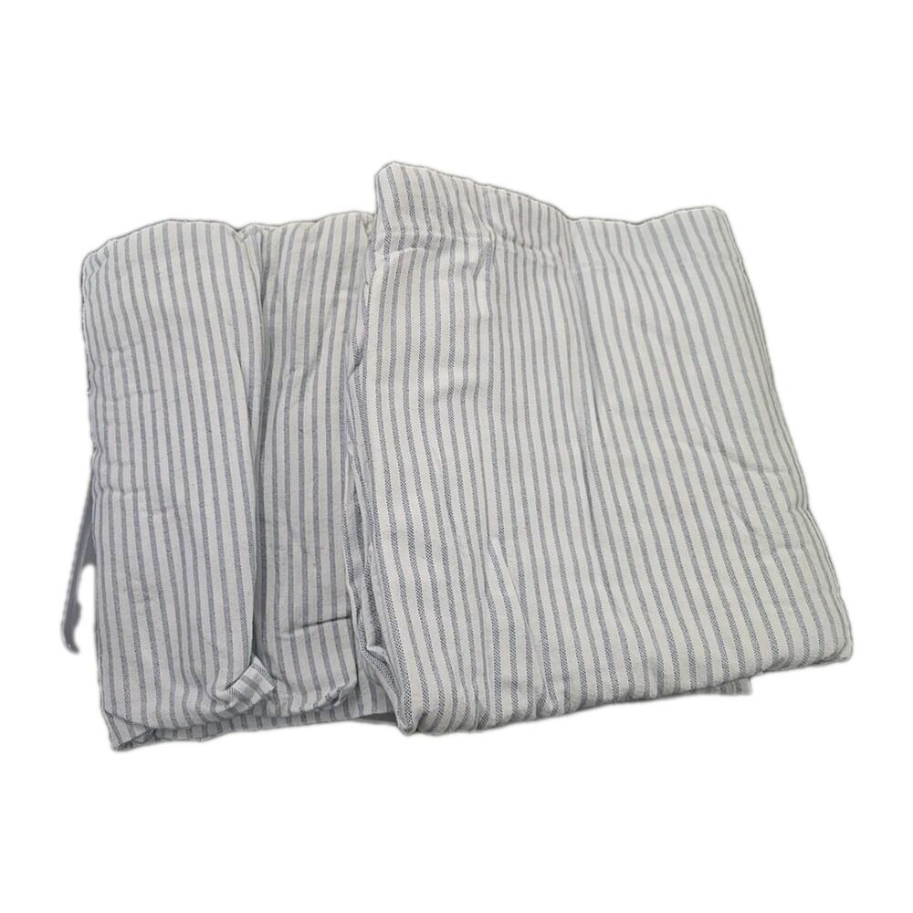 Vtg Fieldcrest Flannel‎ Blue Striped Soft Bedding Fitted Full Mattress Sheet Set